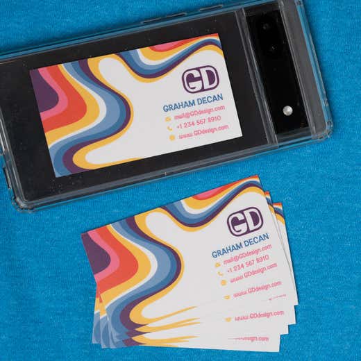 Business card stickers